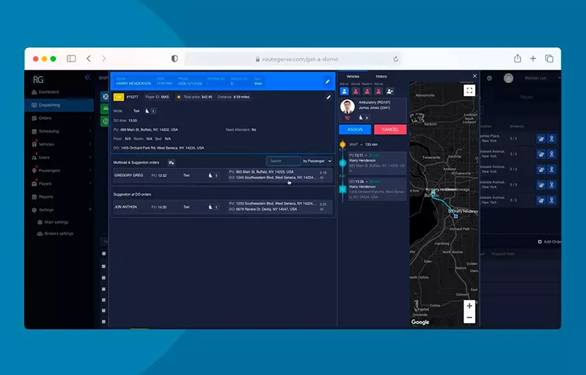 Track trips in real time