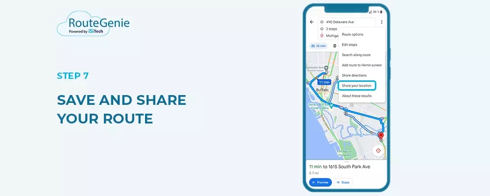 Step 7: Save and Share Your Route