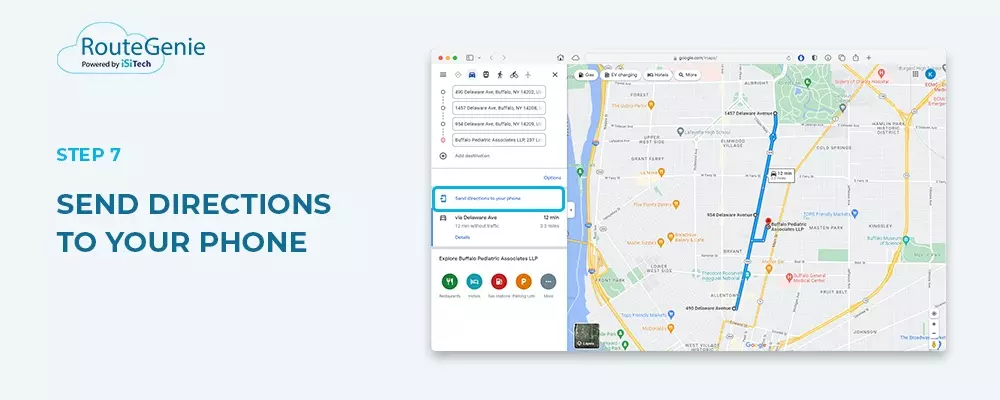Step 7: Send Directions to Your Phone