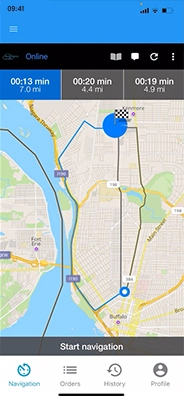 NEMT driver app screenshot order